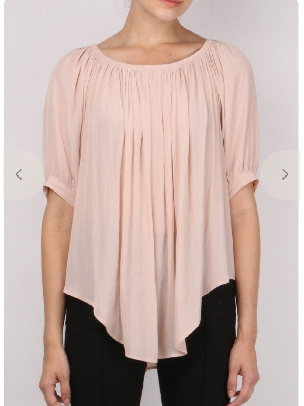 Smythe Blush Gypset Blouse Size Small